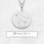 Personalised Gemini Constellation Necklace In Silver, thumbnail 1 of 10