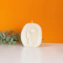 Minimalist Oval Face Soy Wax Pillar Candle, thumbnail 4 of 6