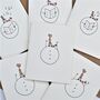 Pack Of Six Snowmen Carolling/With Robins Cards, thumbnail 3 of 4