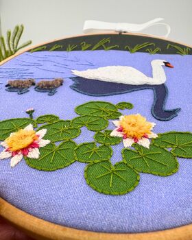 Swan And Cygnet Embroidery Kit, 7 of 7