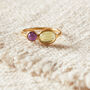 Amethyst And Peridot Double Stone Stacking Ring, thumbnail 7 of 12