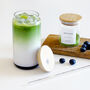 Glass With Bamboo Lid And Straw, thumbnail 1 of 8