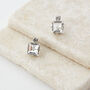 Swarovski Crystal Chunky Square Earrings, thumbnail 2 of 3