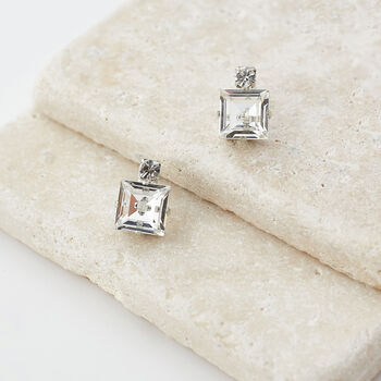 Swarovski Crystal Chunky Square Earrings, 2 of 3