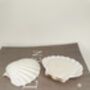 A Pair Of White Scallop Shell Candles, thumbnail 3 of 3