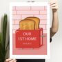 Personalised Kitchen Art Print, A Toast To Us, thumbnail 1 of 8
