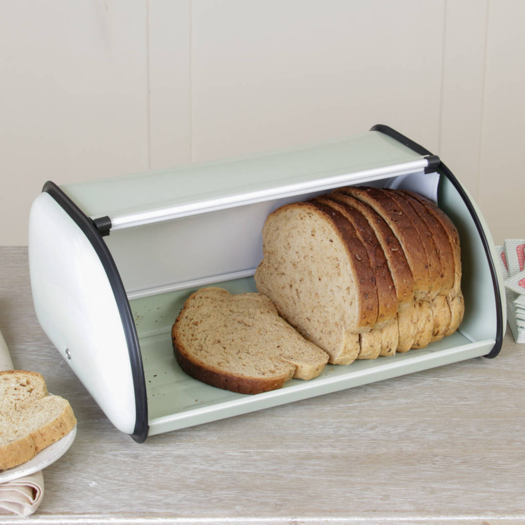 Personalised Sage Green Bread Bin By Dibor