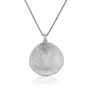 Silver Round Byzantine Pendant Necklace, 2 of 4