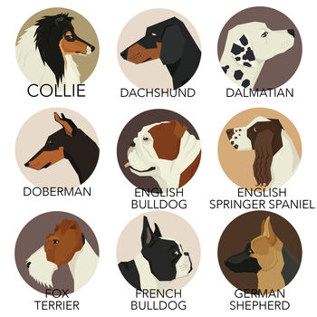 Personalised Fine Art Dog Print 50 Breeds Available, 6 of 9