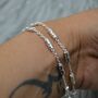 Peridot, Blue Topaz Silver Chain Bracelet, thumbnail 4 of 11