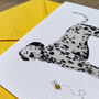 Dotty The Dalmatian Illustrated Blank Greeting Card, thumbnail 6 of 10