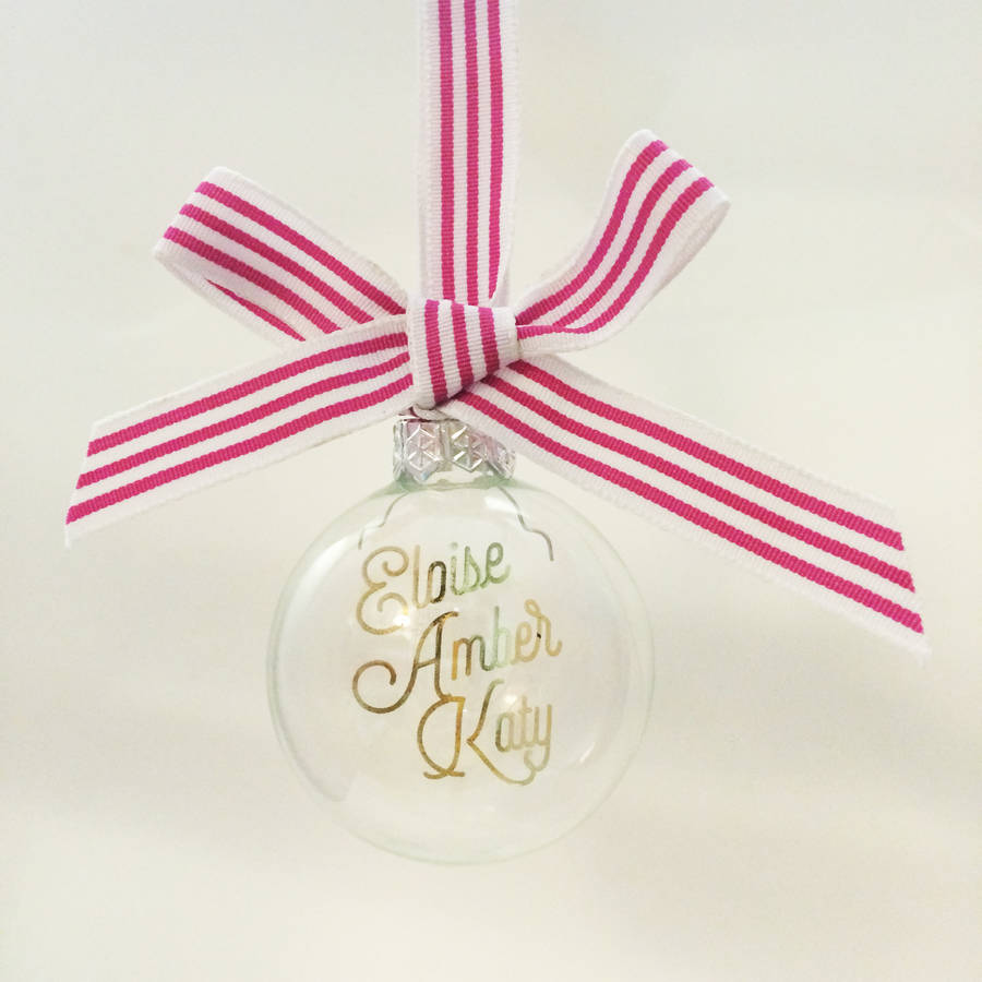 add your own words personalised glass bauble by libby mcmullin ...