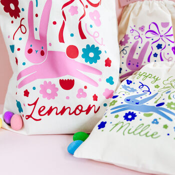 Personalised Happy Easter Bunny Sack, 6 of 8