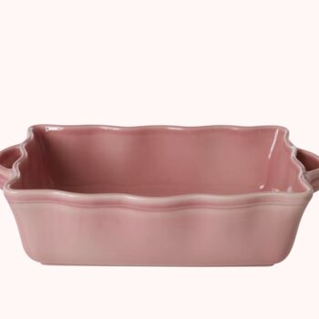 Pink Fluted Stoneware Oven Dish, 6 of 6