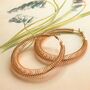 Gold Plated Tapered Spring Hoop Earrings, thumbnail 3 of 8