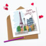 Paris Valentines Personalised Card, thumbnail 1 of 3
