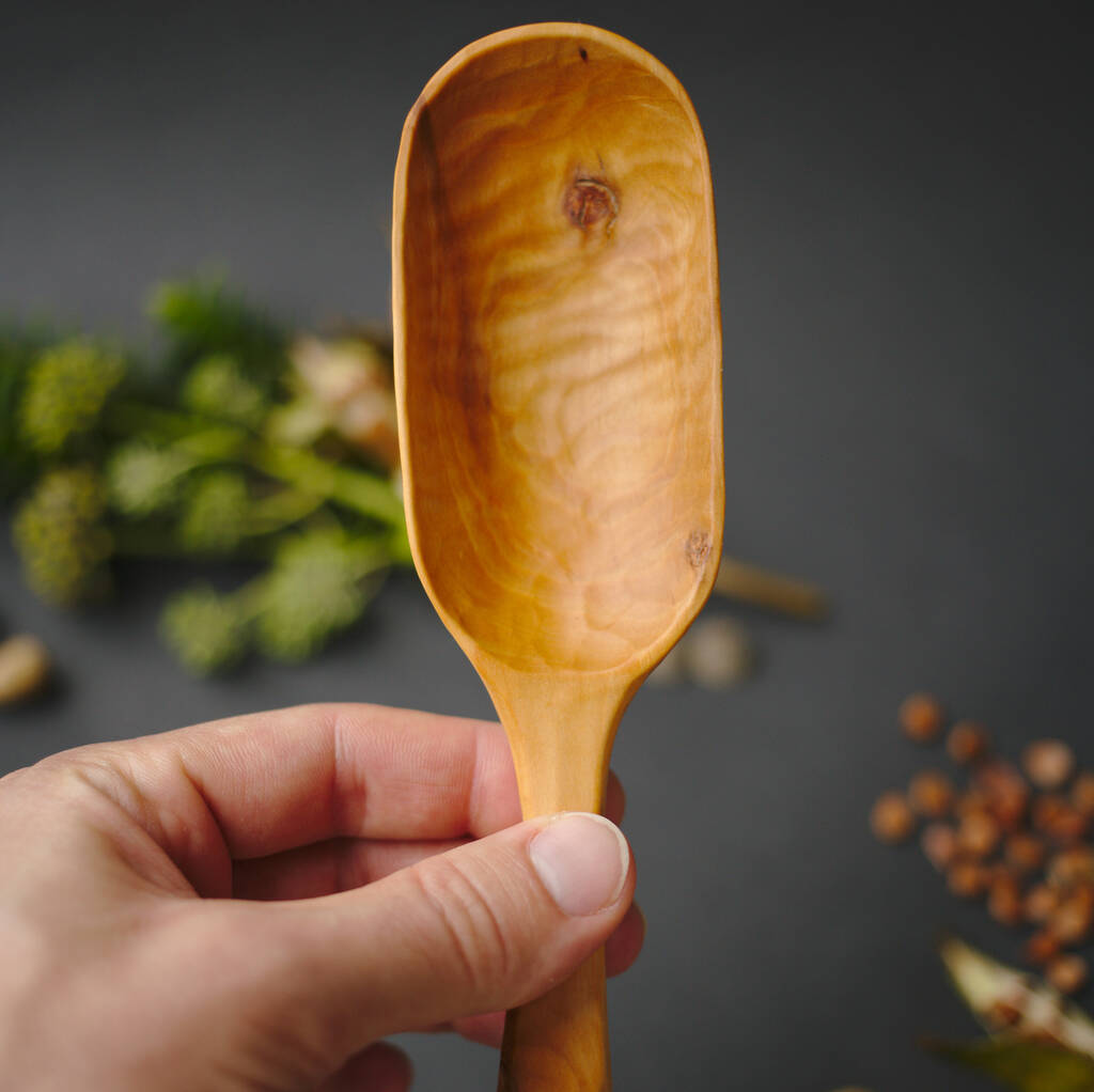 Sustainable Wooden Large Scoop Spoon | No. 121, 1 of 8