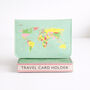 World Map Travel Card Holder, thumbnail 1 of 3