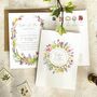 Spring Flowers Folded Wedding Invitation Suite, thumbnail 4 of 11