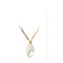 Gold Plated Baroque Freshwater Pearl Paperclip Neckalce, thumbnail 4 of 5