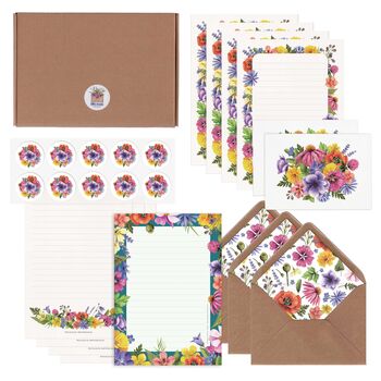 Colourful Floral Writing Set, 2 of 5