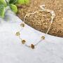 Raw Citrine Gem November Birthstone Silver Bracelet, thumbnail 1 of 4