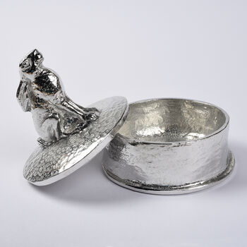 Personalised Engraved Hare Pewter Trinket Box Gifts, 2 of 8