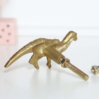 Gold Tone Dinosaur Drawer Knob Handle, 2 of 2