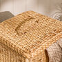 Wicker Water Hyacinth Laundry Basket, thumbnail 3 of 4