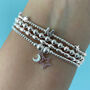 Sterling Silver Initial And Star Bracelet, thumbnail 2 of 5