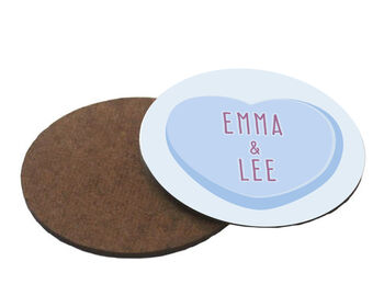 Personalised 'Love Heart' Coaster, 4 of 5