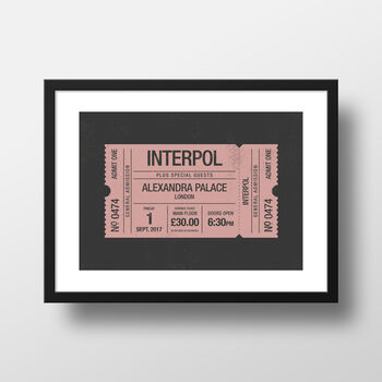 Personalised Concert / Gig Ticket Print, 4 of 6