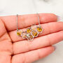 Stainless Steel Honeycomb Bee Necklace, thumbnail 3 of 6