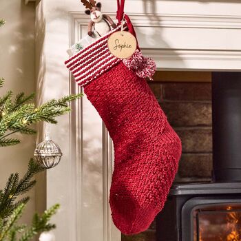 Personalised Chunky Knit Christmas Stockings, 3 of 6