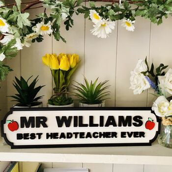 Personalised Teacher Name Wooden Double Roadsign, 11 of 12