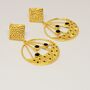 Black Onyx Gold Earrings, thumbnail 3 of 7