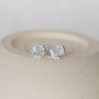 Sterling Silver Textured Hexagon Stud, thumbnail 3 of 8