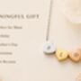 Personalise Multi Hearts Silver Gold Rose Gold Necklace Initials Engraved, thumbnail 4 of 11