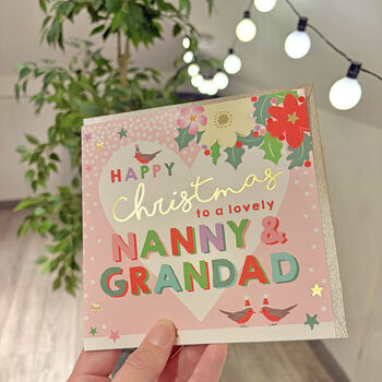 Celebration Christmas Nanny And Grandad Card, 3 of 3