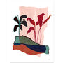 Dark Lily Abstract Leaf Art Print, thumbnail 3 of 8