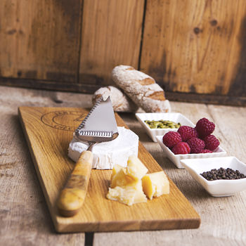 Personalised Oak Wood Cheese Board, 2 of 5