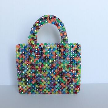 Boxy Multicoloured Beaded Bag, 3 of 8