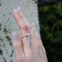 Sterling Silver Ball Bead Ring With Feather, thumbnail 2 of 7