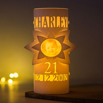 21st Birthday Lantern Photo Centrepiece Personalised, 7 of 10