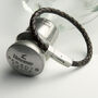 Personalised Men's Leather Bracelet With Tube Clasp, thumbnail 4 of 5