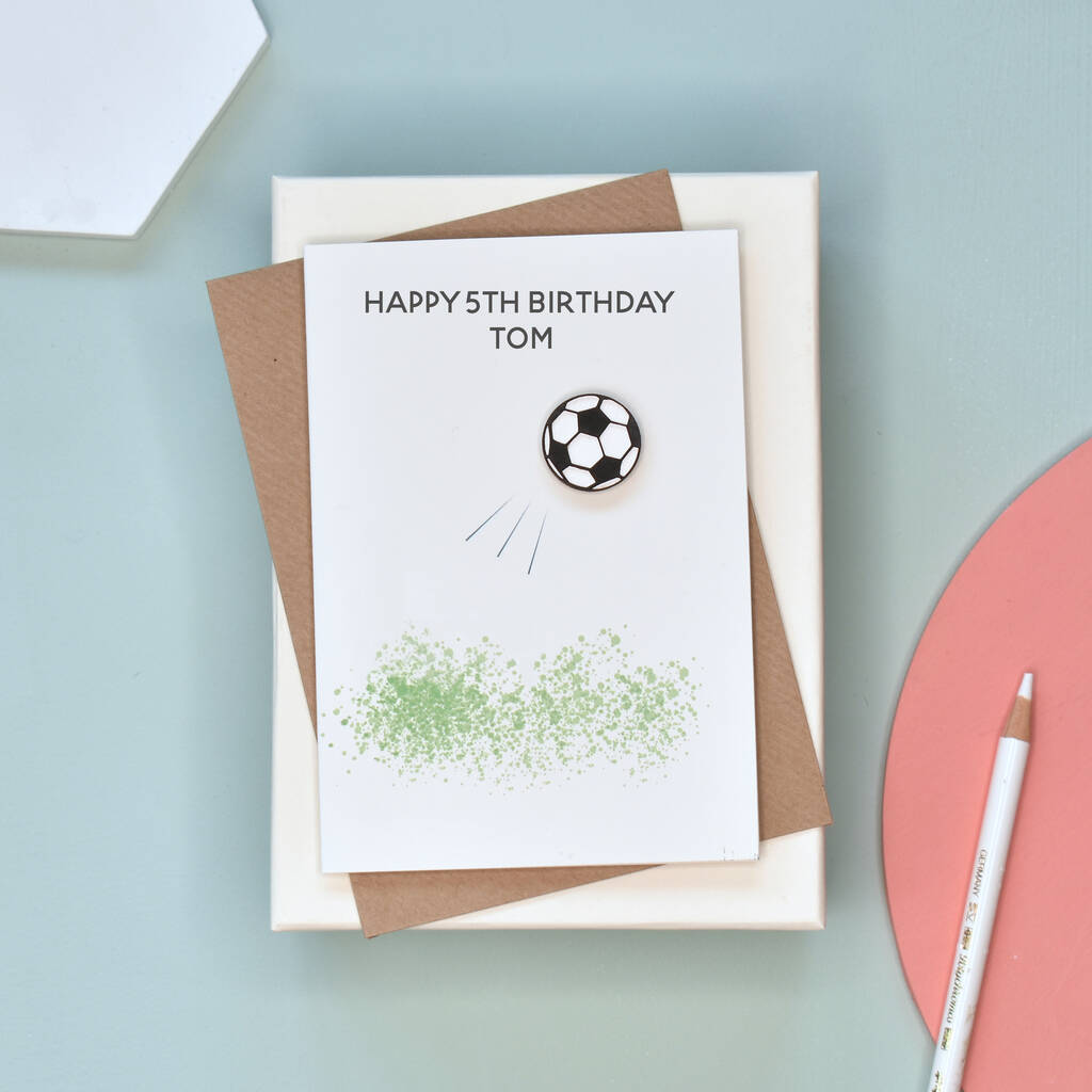 Personalised Football Birthday Card, 1 of 4