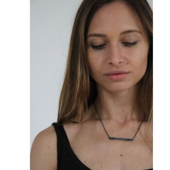 Wdts Silver Necklace Breathe Deep Mixed Finish, 2 of 3