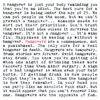 Funny Birthday Card Featuring Hangover Quotes, 2 of 4
