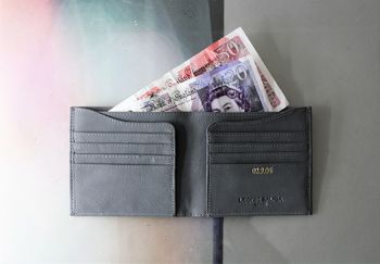 Personalised Mens Luxury Leather Billfold Wallet, 7 of 9
