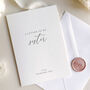 Luxury 'Letter To My Sister On My Wedding Day' Card, Elegant Calligraphy Design, thumbnail 1 of 7